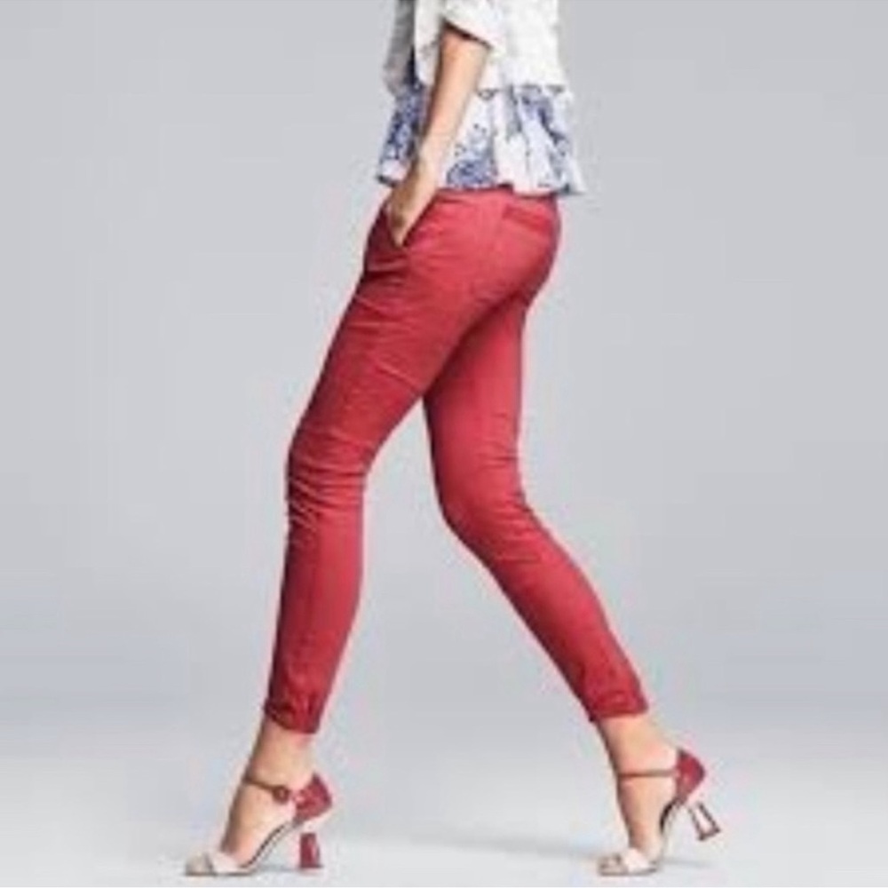 CAbi Nantucket Red Hutton Pants size 6
